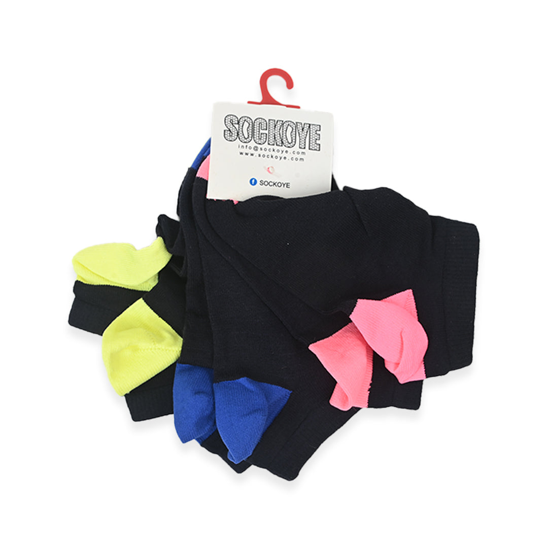 Low Cut Socks Black & Yellow (1 Pair)